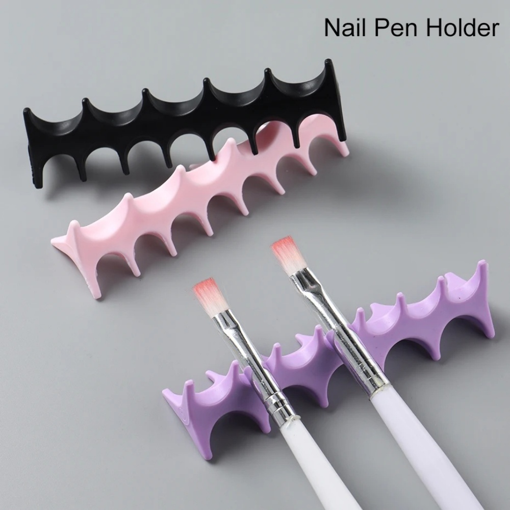 Nail Art Vector - Silikon-Nagelkunst-Stifthalter UV-Gel-Pinsel-Display Make-up-Organizer Make-up-Malstift-Ständer Werkzeug Nagelstifthalter