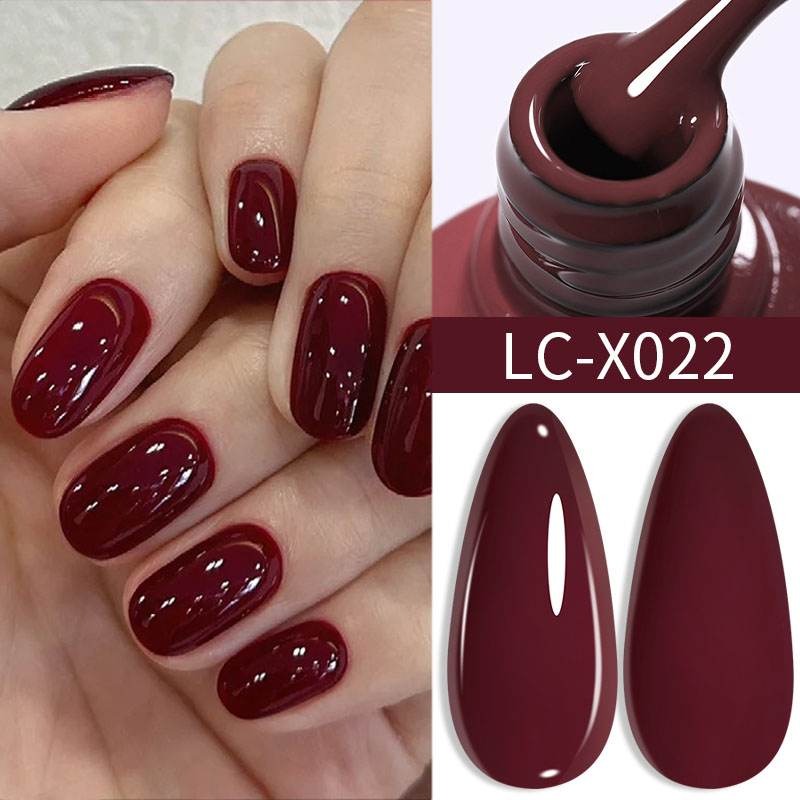 Nail Art Red Wine - LILYCUTE Weinrot Gel Nagellack Semi Permanent