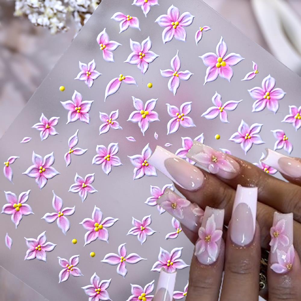 Nail Art Ombre Pink - 1 Stück 5D Geprägte Ombre Rosa