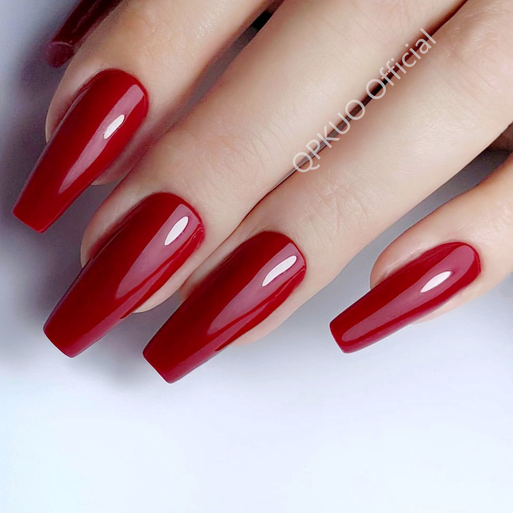 Nail Art Red Wine - 24Pcs Künstliche Presse Auf Gefälschte Nagel