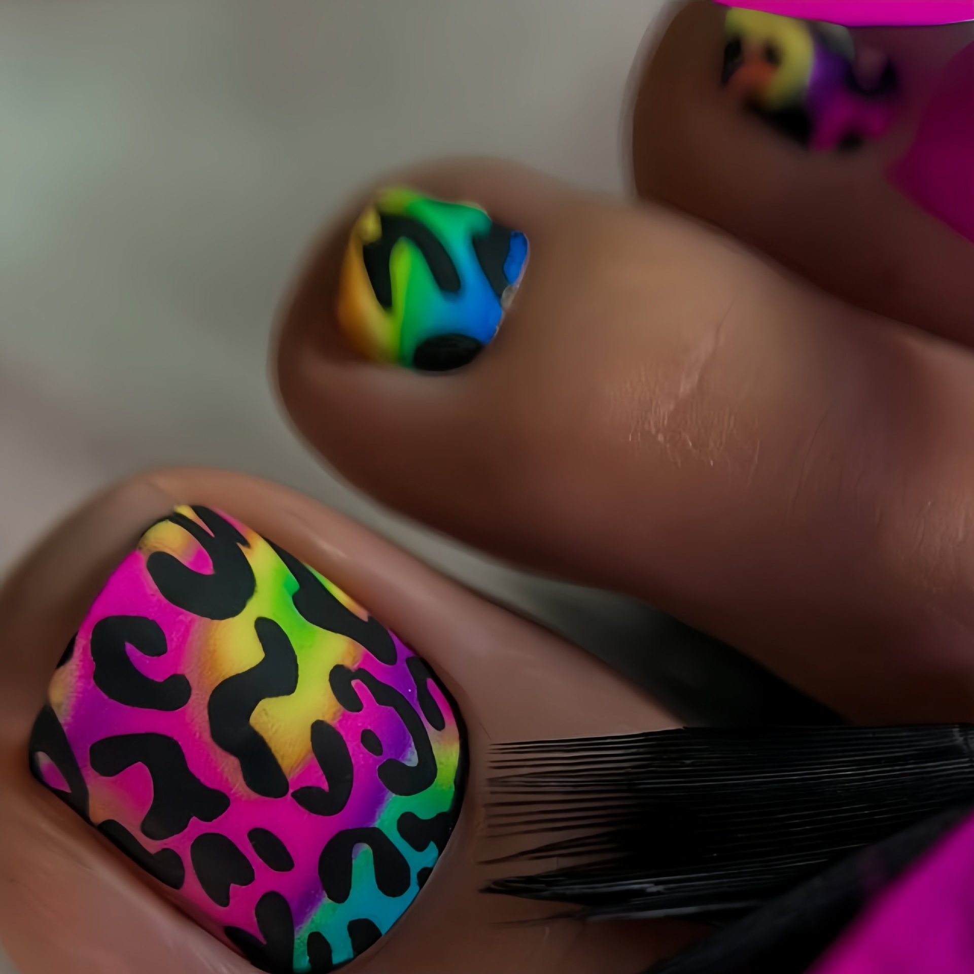 Nail Art Leopard - 24 Stück y2k Press on Teennägel