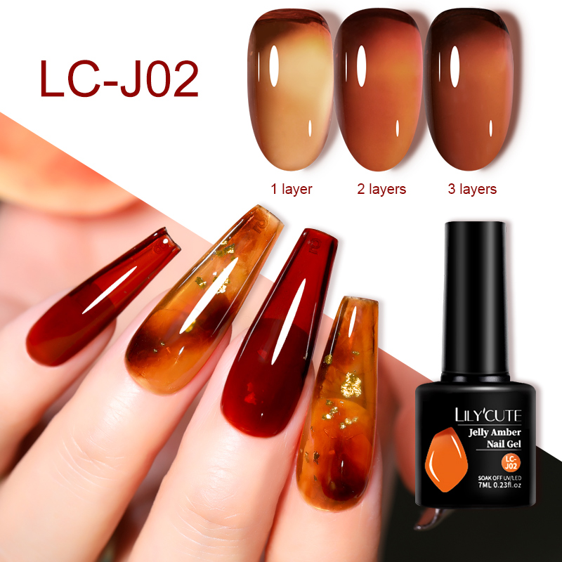 LILYCUTE 7ML Jelly Amber Gel N – Nail Art Leopard Bewertung und Preis