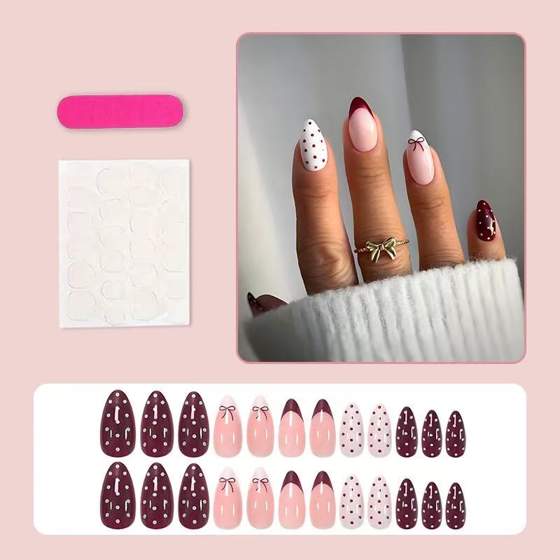 Neue 24-teilige rotweinrote, g – Nail Art Red Wine Bewertung und Preis