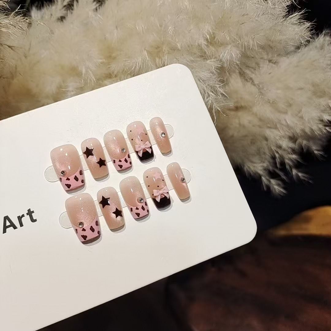 10 Stück kurze, quadratische P – Nail Art Leopard Bewertung und Preis