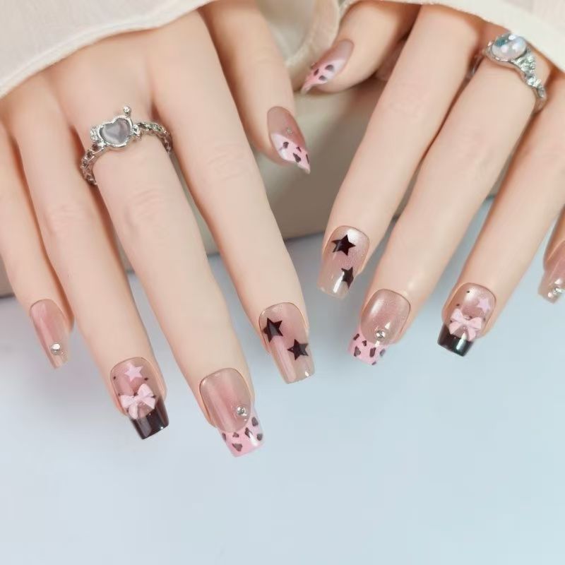 10 Stück kurze, quadratische P – Nail Art Leopard Bewertung und Preis