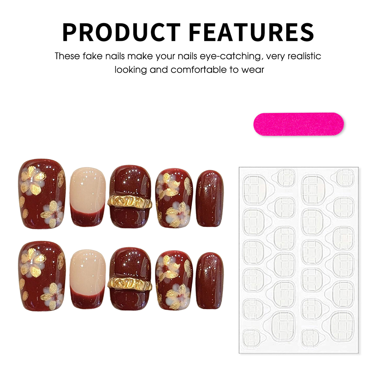 10 stücke Herbst Winter Handge – Nail Art Red Wine Bewertung und Preis
