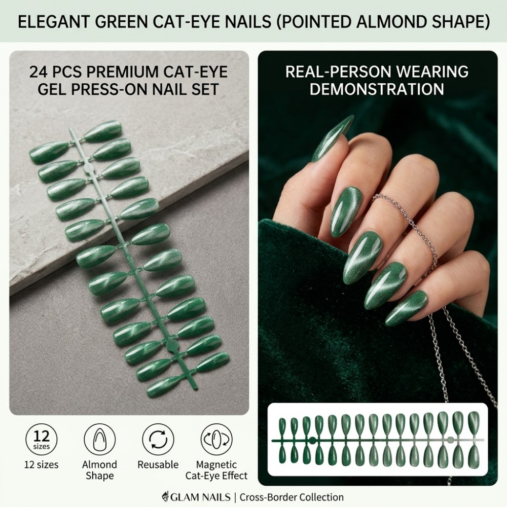 24 Stück Kurze Eckige Aufklebe – Nail Art Extension Cat Eye Bewertung und Preis