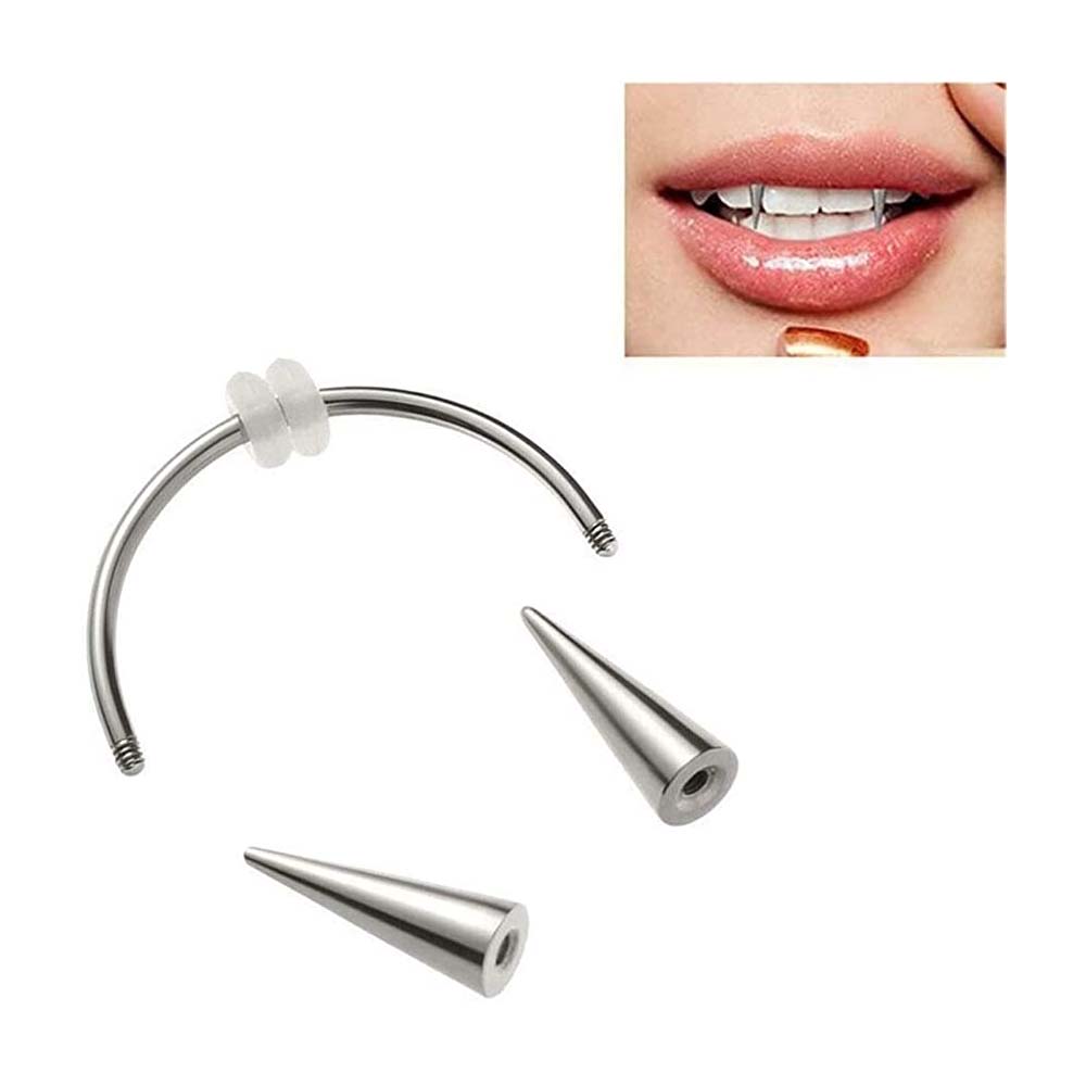 Wkoud 2 pcs Piercing Tiger Zäh – Nail Art Vampire Bewertung und Preis