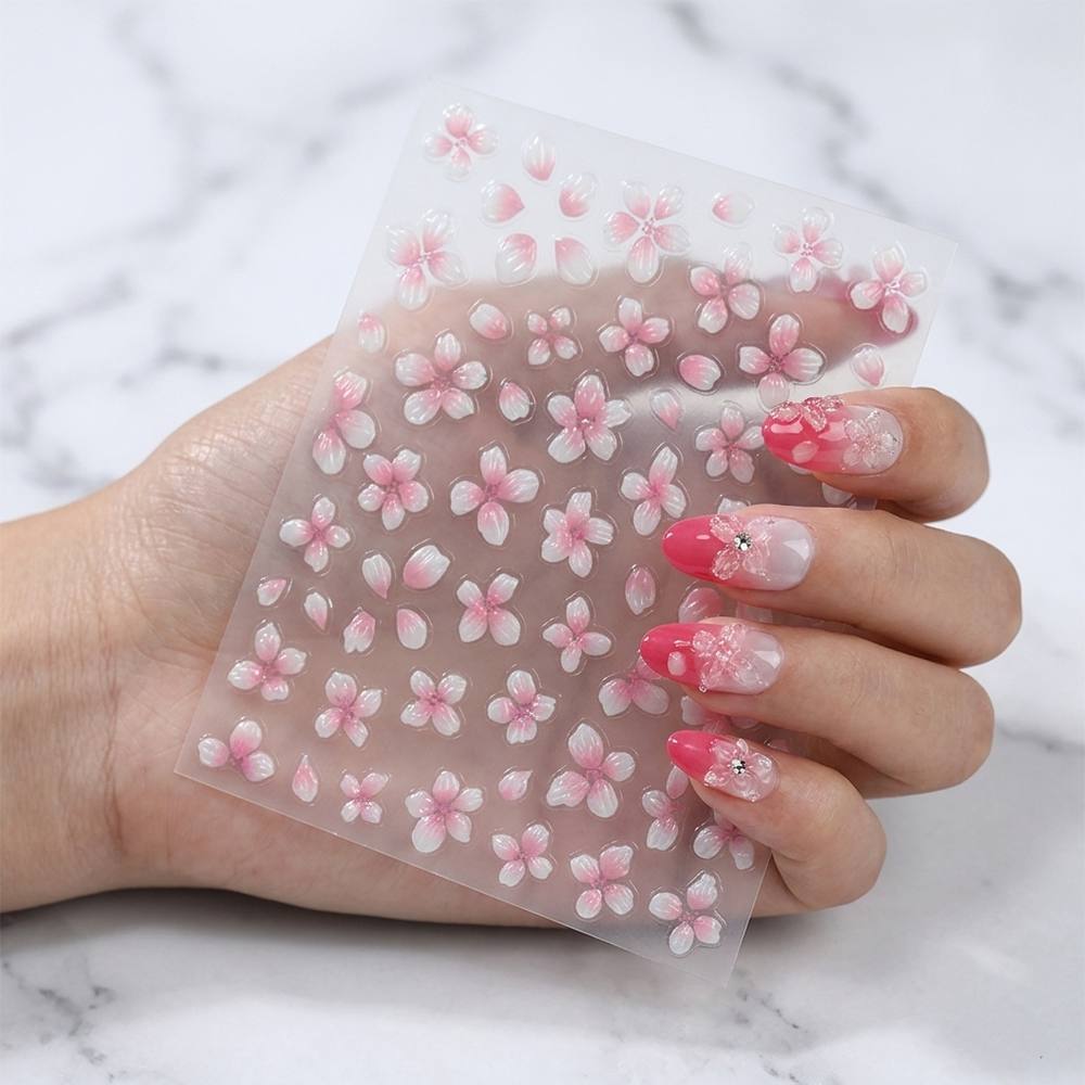 1 Stück Geprägter Farbverlauf  – Nail Art Ombre Pink Bewertung und Preis