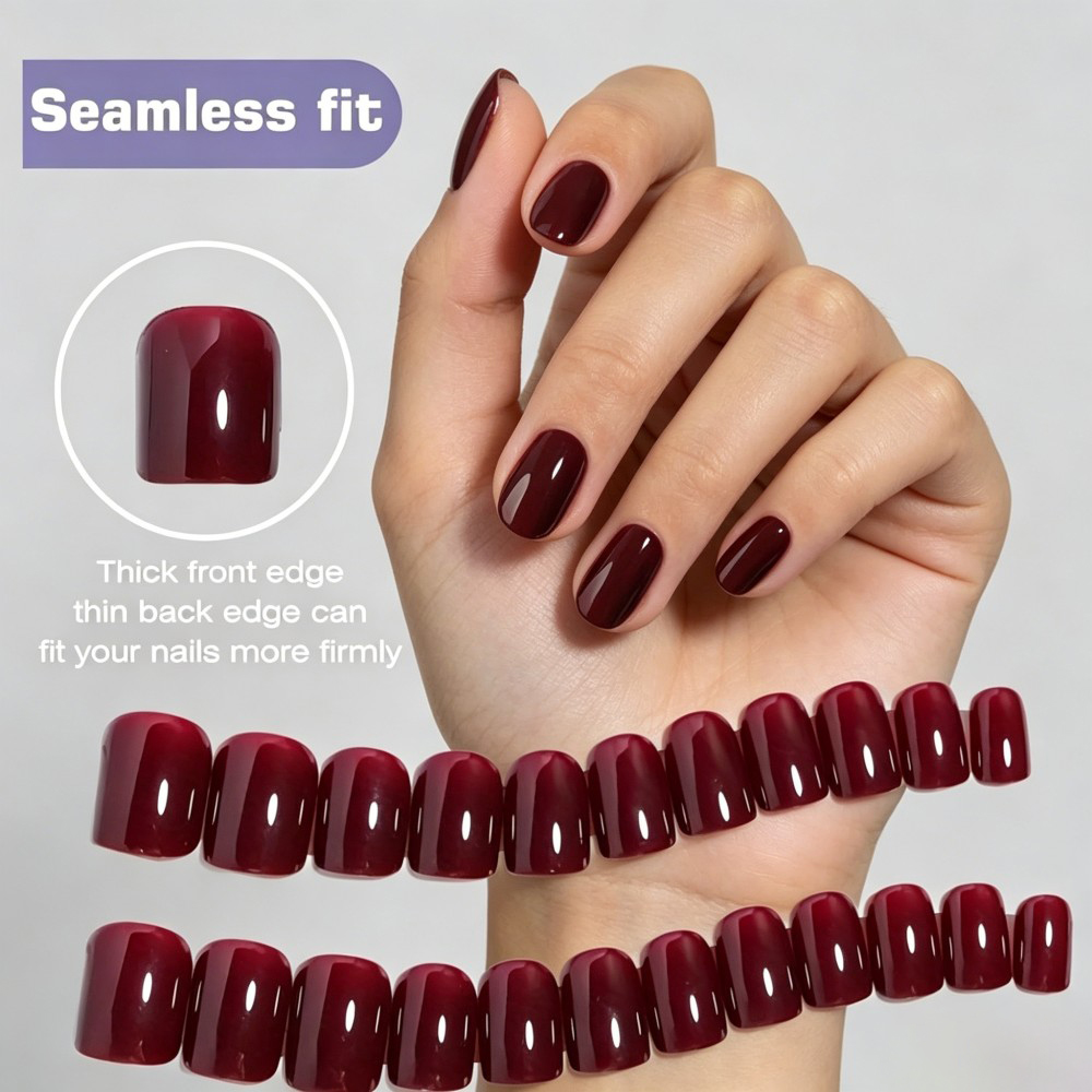 24-teiliges Set weinrote Cat-E – Nail Art Red Wine Bewertung und Preis