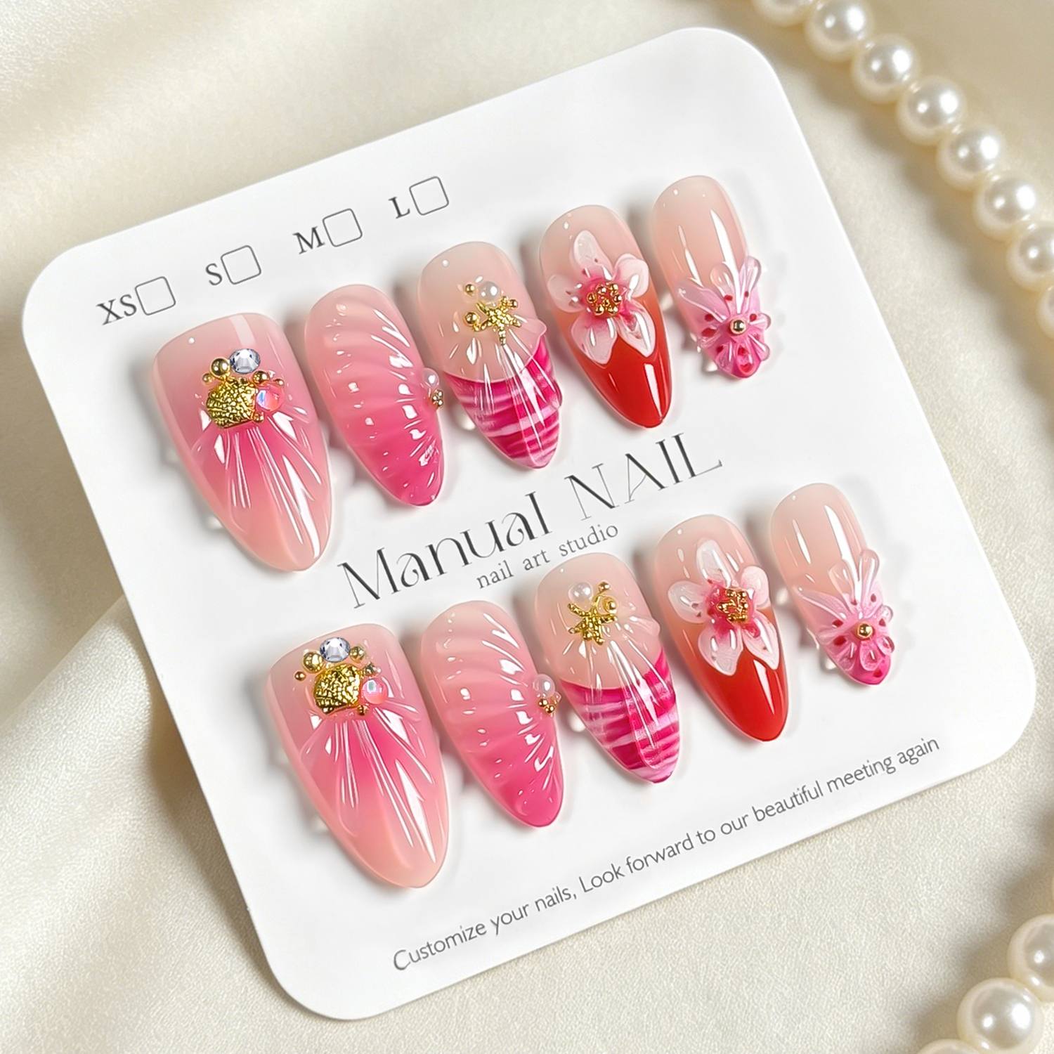 1 Box 3D Blumen Pink Ombre Acr – Nail Art Ombre Pink Bewertung und Preis