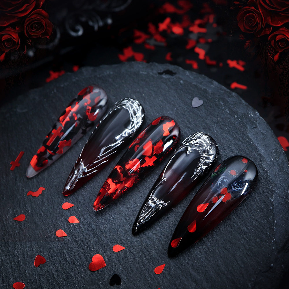 Halloween Nagel-Pailletten 5g  – Nail Art Vampire Bewertung und Preis