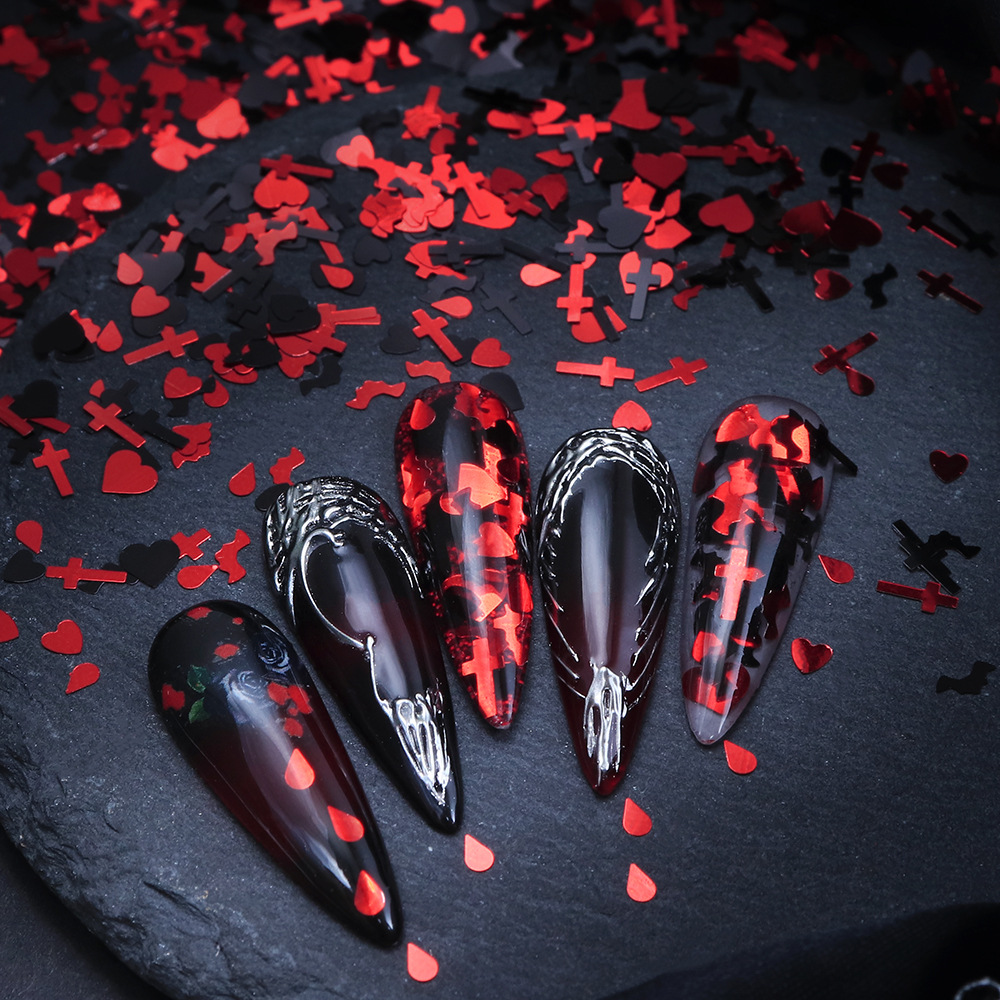 Halloween Nagel-Pailletten 5g  – Nail Art Vampire Bewertung und Preis