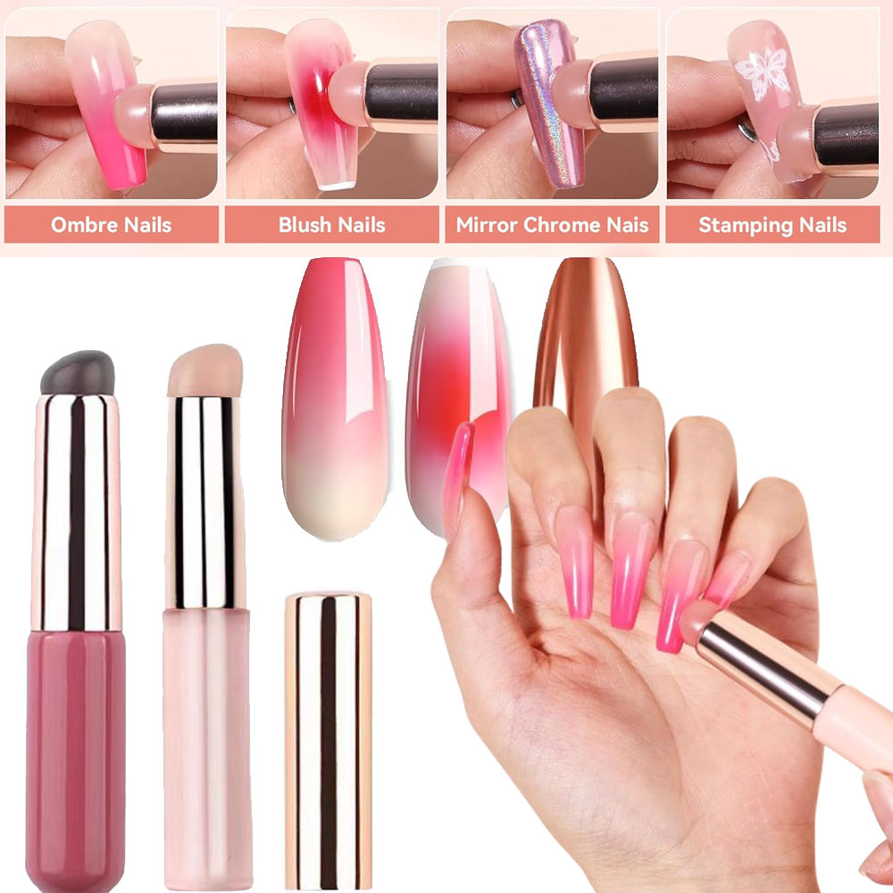 1pc Rosa Silikon Nagel Pinsel  – Nail Art Ombre Pink Bewertung und Preis