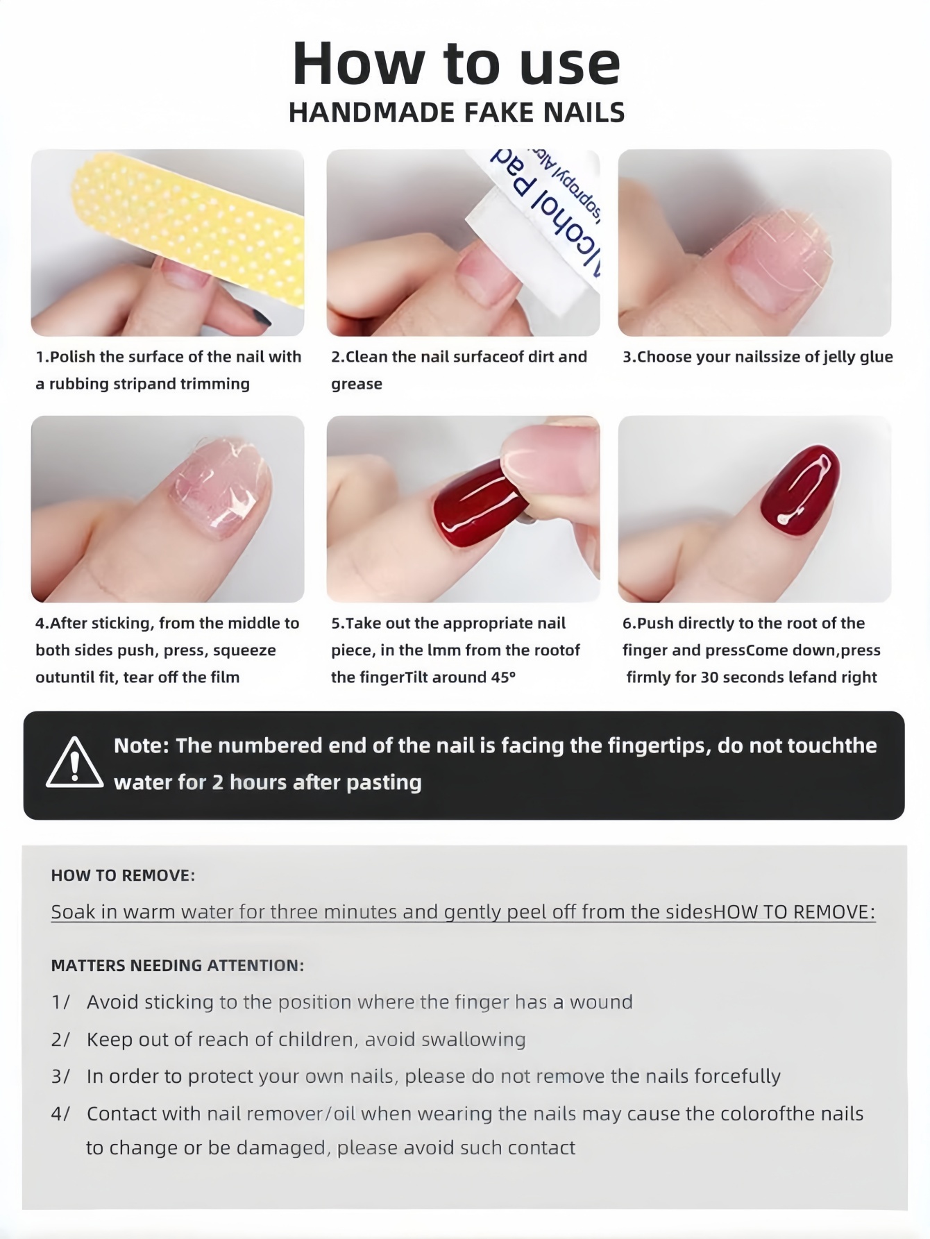 10 Stück handgefertigte kurze  – Nail Art Red Wine Bewertung und Preis