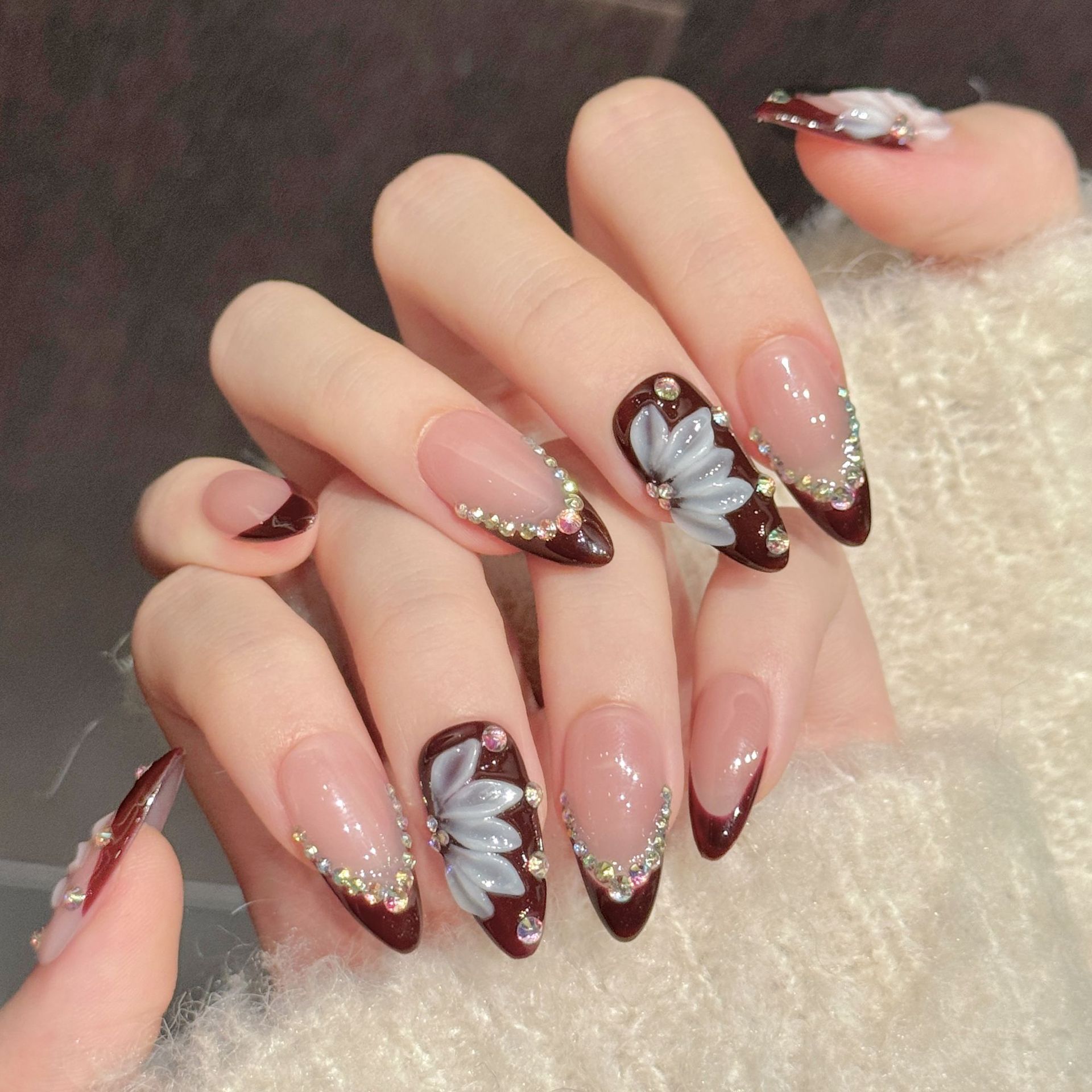 10 Stück hochwertige handgefer – Nail Art Red Wine Bewertung und Preis