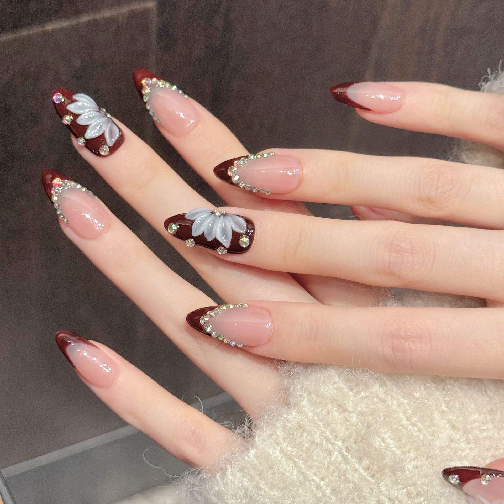 10 Stück hochwertige handgefer – Nail Art Red Wine Bewertung und Preis