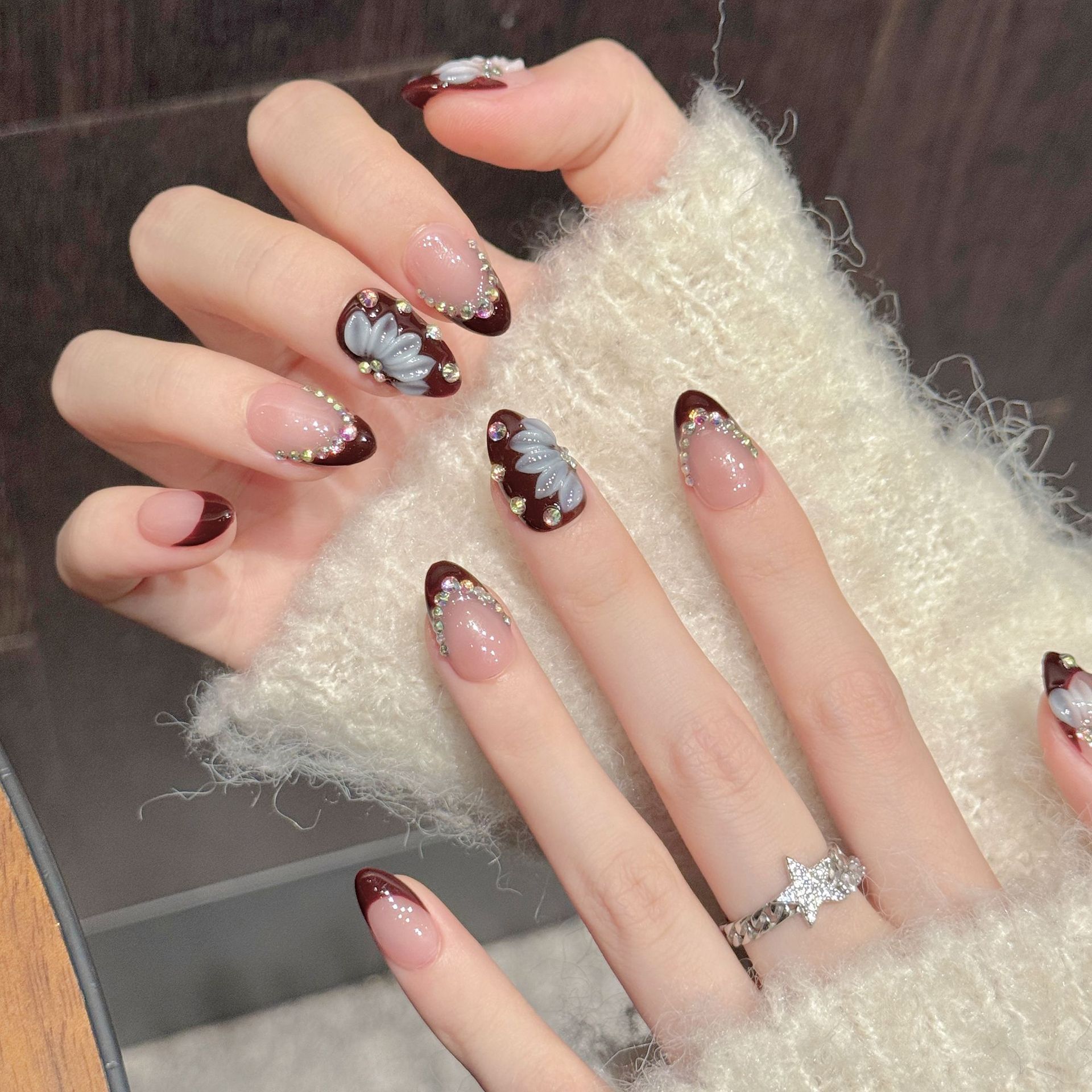 10 Stück hochwertige handgefer – Nail Art Red Wine Bewertung und Preis