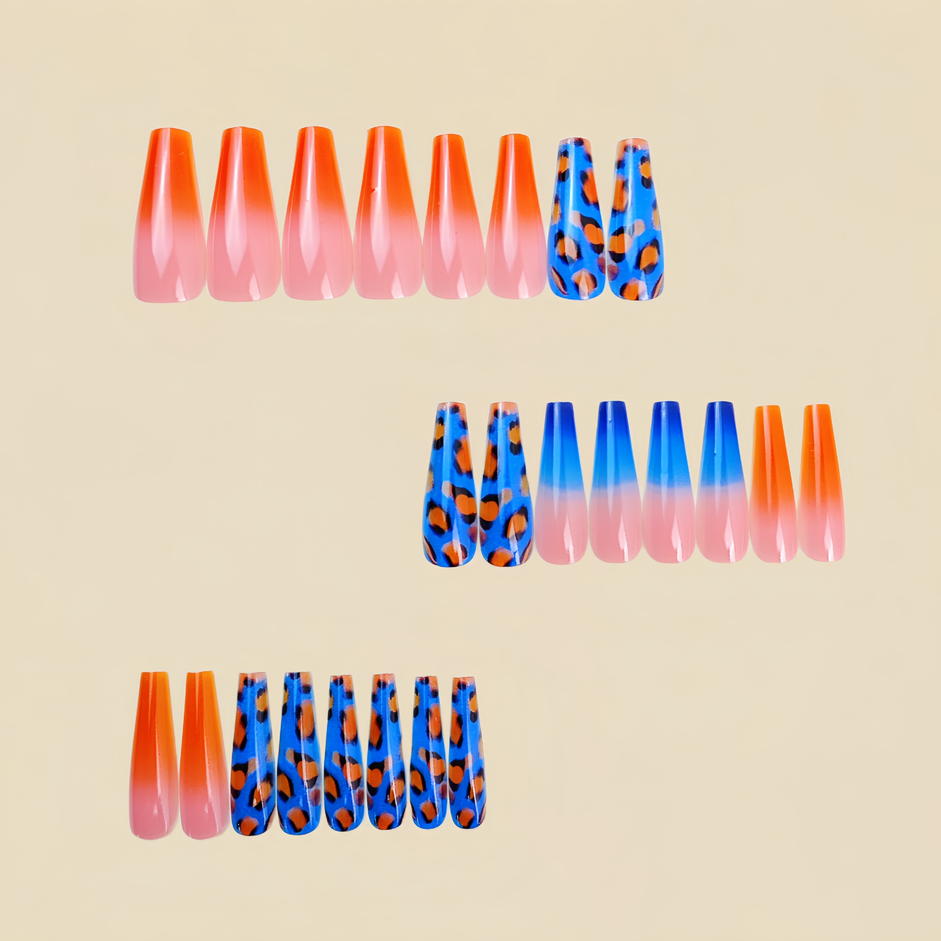 Farbverlauf Orange-Blau Künstl – Nail Art Leopard Bewertung und Preis
