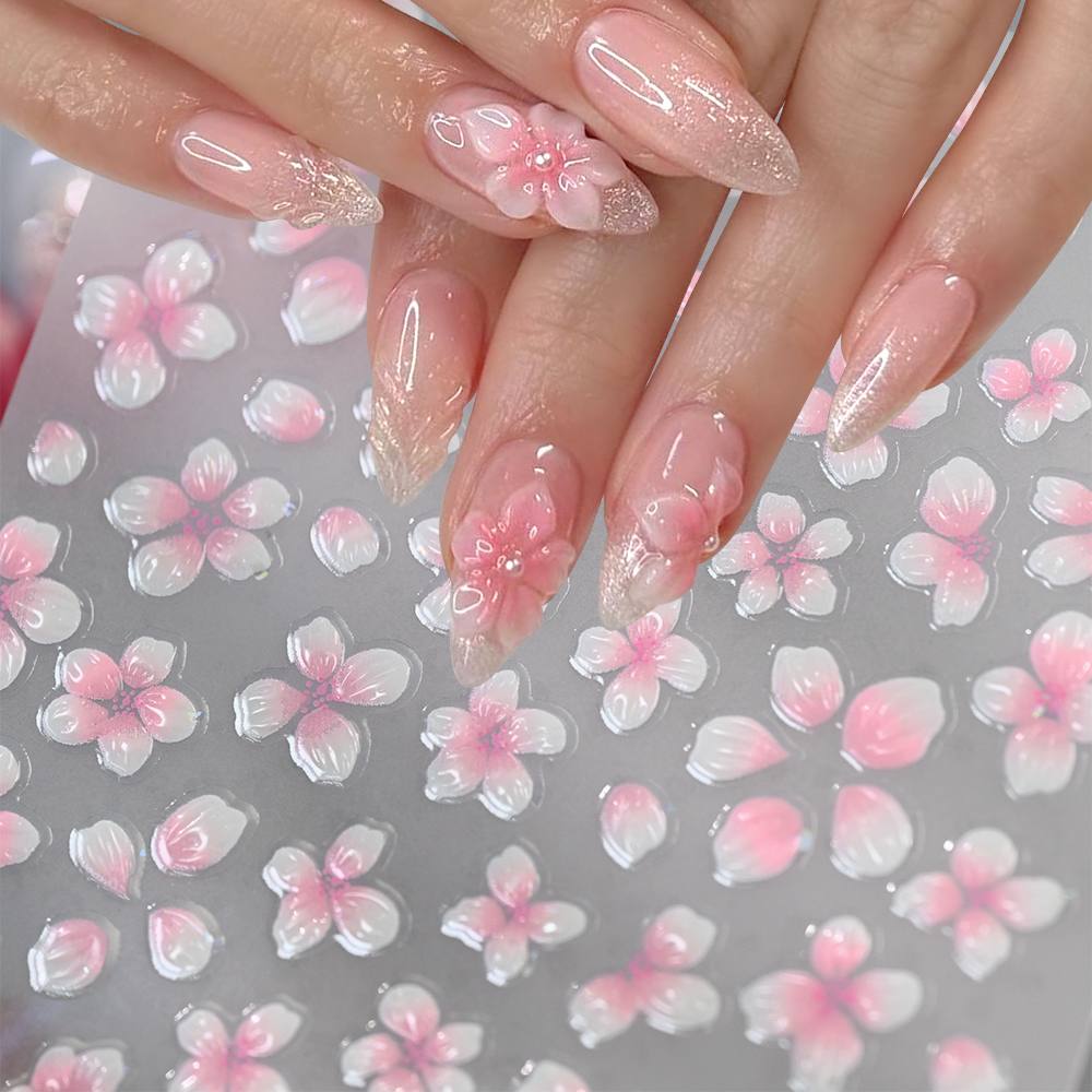 1 Stück 3D Erhabener Ombre-Des – Nail Art Ombre Pink Bewertung und Preis