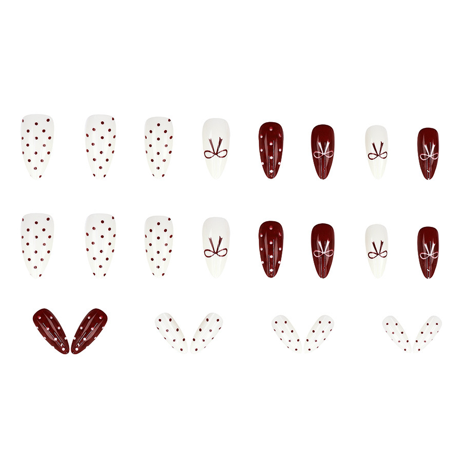 Mittellange künstliche Nägel f – Nail Art Red Wine Bewertung und Preis