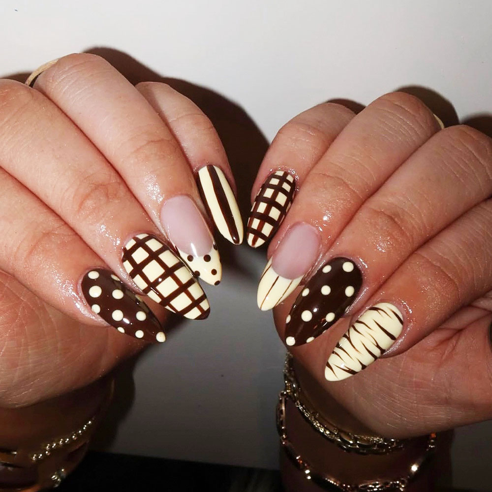 Mittellange künstliche Nägel f – Nail Art Red Wine Bewertung und Preis