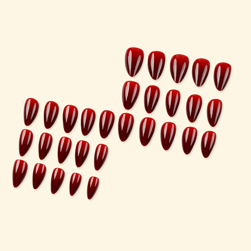 Weinrote künstliche Nägel, mit – Nail Art Red Wine Bewertung und Preis