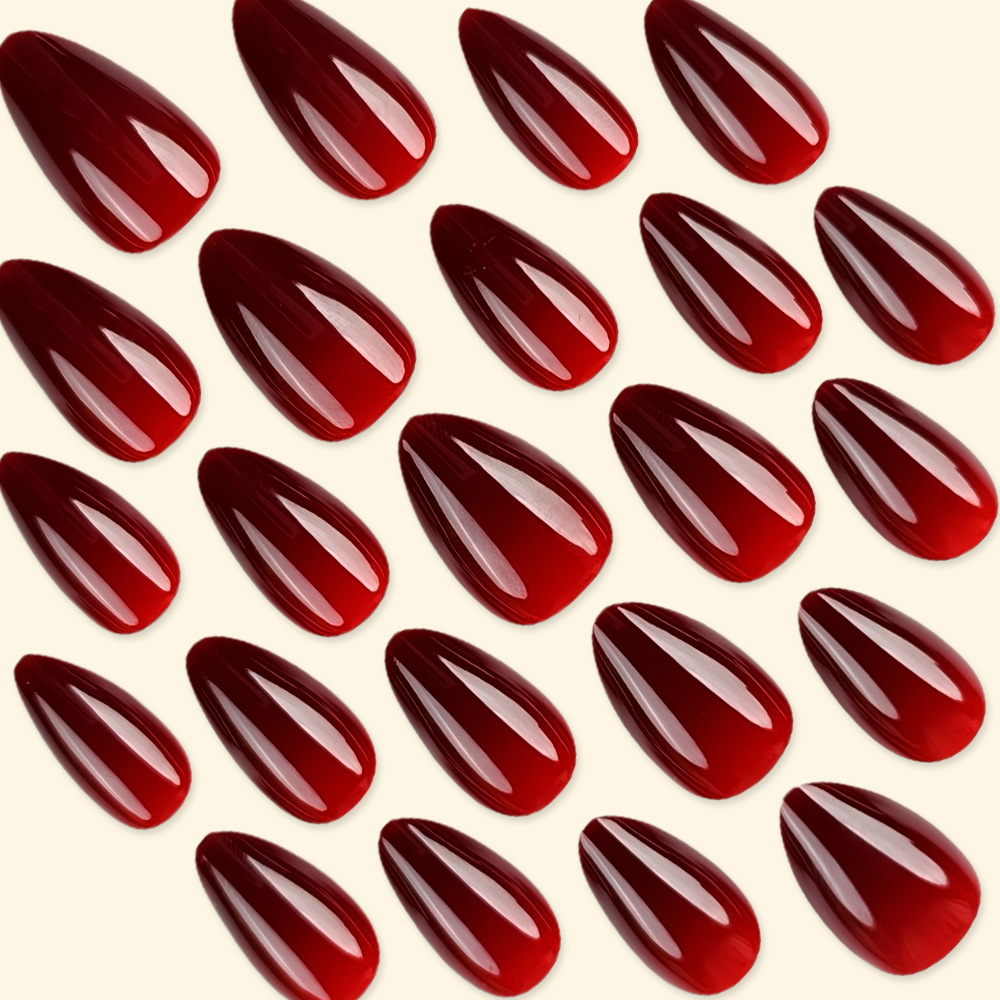 Weinrote künstliche Nägel, mit – Nail Art Red Wine Bewertung und Preis