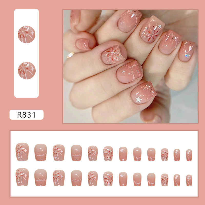 Kurze rosa Press-on-Nägel, ein – Nail Art Ombre Pink Bewertung und Preis