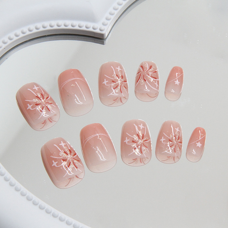 Kurze rosa Press-on-Nägel, ein – Nail Art Ombre Pink Bewertung und Preis