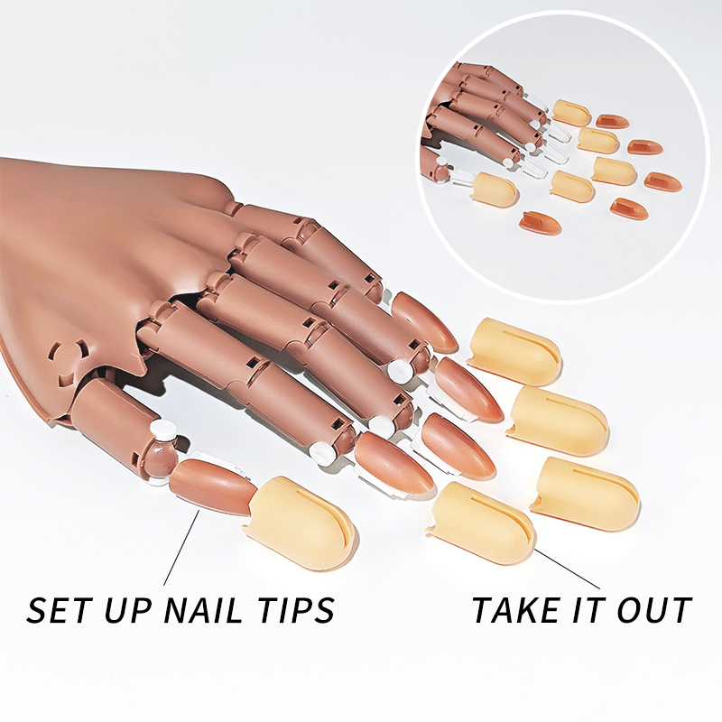 Nagel Fake Praxis Hand bewegli – Nail Art Vector Bewertung und Preis