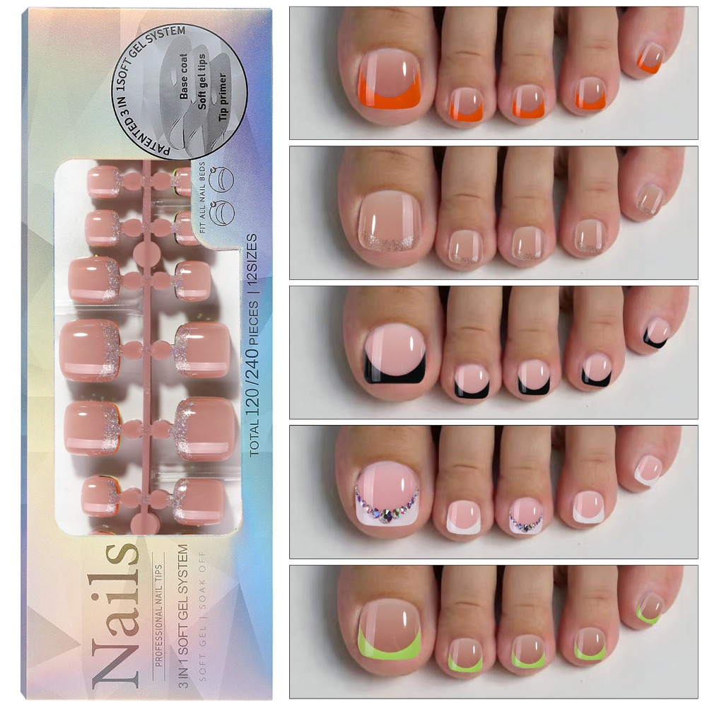 Kurze Quadratische Aufklebbare – Nail Art Ombre Pink Bewertung und Preis