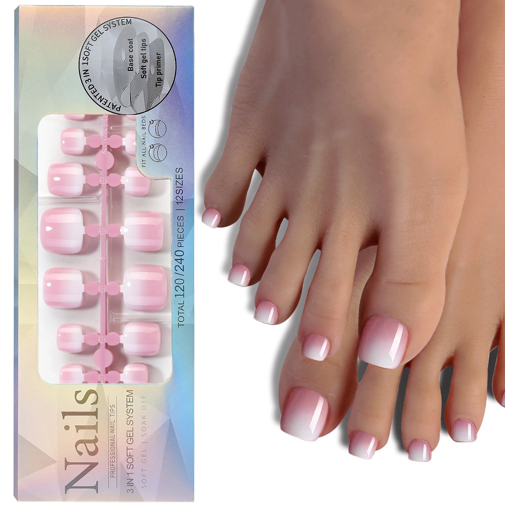 Kurze Quadratische Aufklebbare – Nail Art Ombre Pink Bewertung und Preis