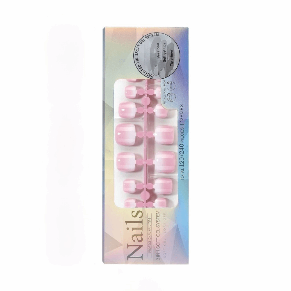 Kurze Quadratische Aufklebbare – Nail Art Ombre Pink Bewertung und Preis