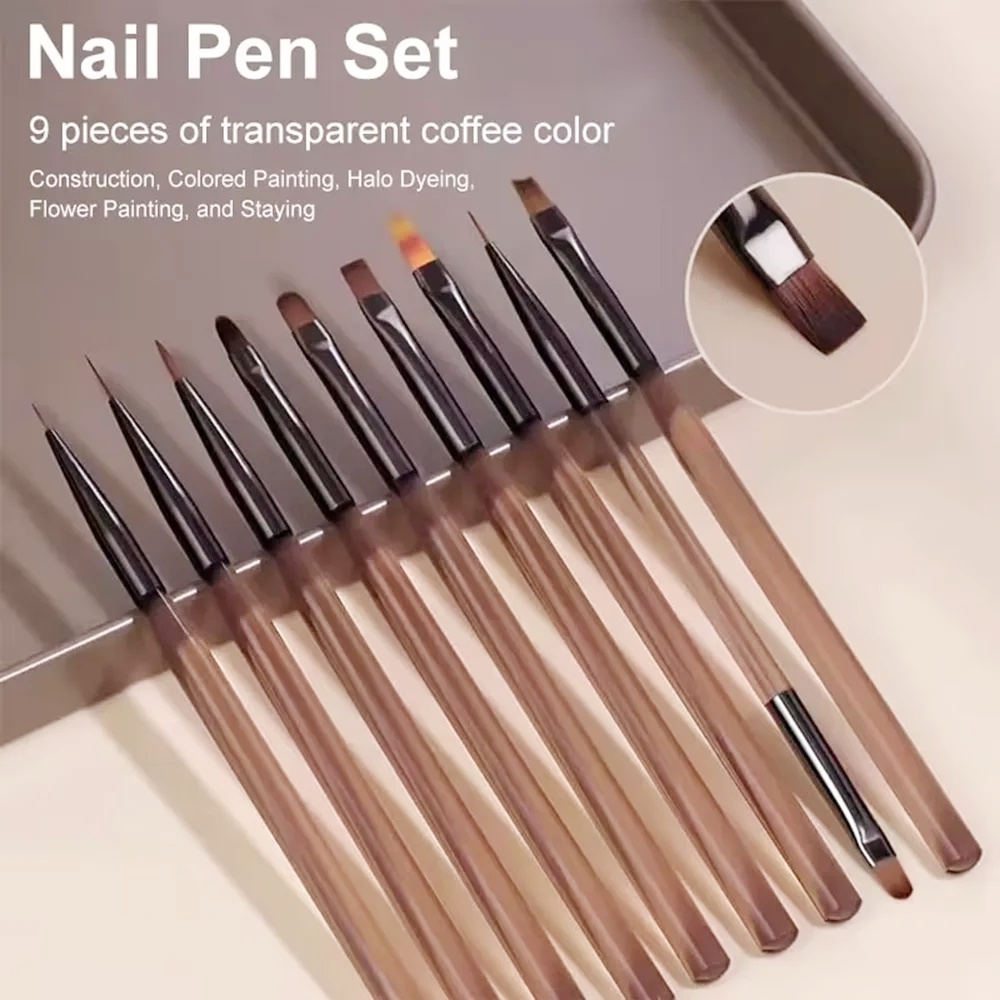 9PCS Nagel Pinsel für Nail art – Nail Art Vector Bewertung und Preis