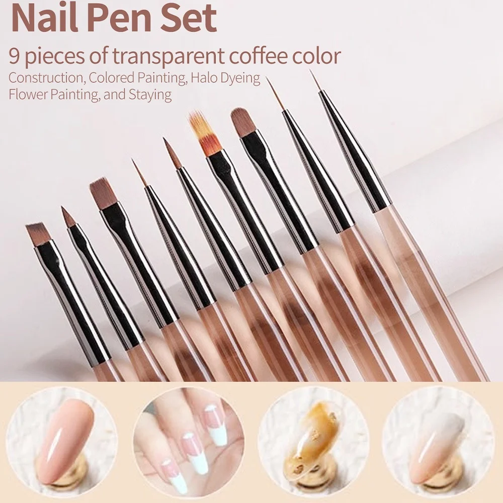 9PCS Nagel Pinsel für Nail art – Nail Art Vector Bewertung und Preis