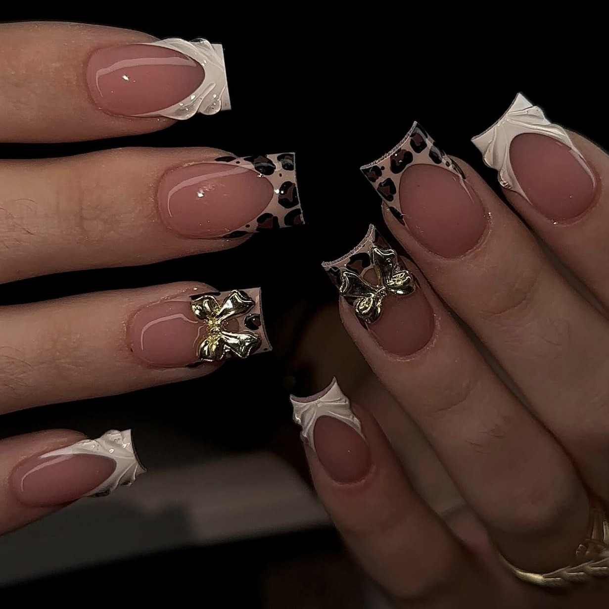 Kurze, quadratische Kunstnägel – Nail Art Leopard Bewertung und Preis