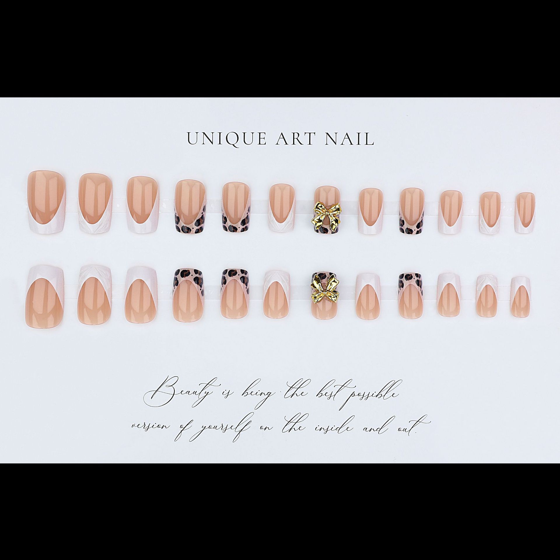 Kurze, quadratische Kunstnägel – Nail Art Leopard Bewertung und Preis