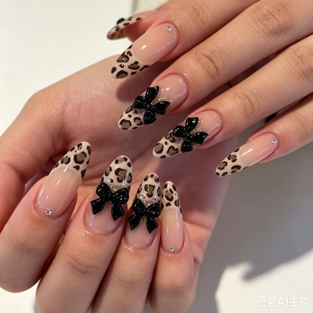 24 Stück Französische Mandel-P – Nail Art Leopard Bewertung und Preis